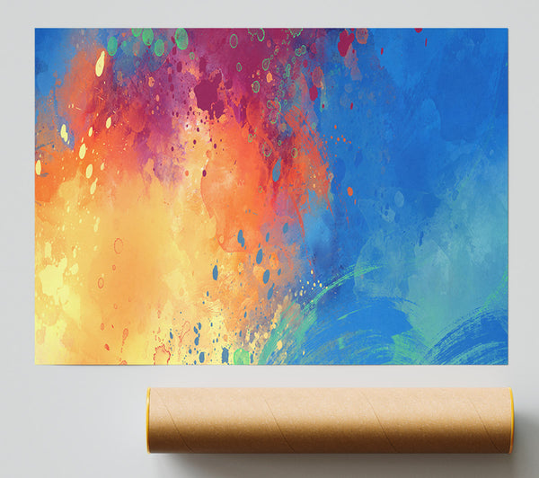 Explosion Of Water And Lava Print