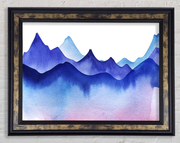 The Peak Of Blue Curves Framed Print