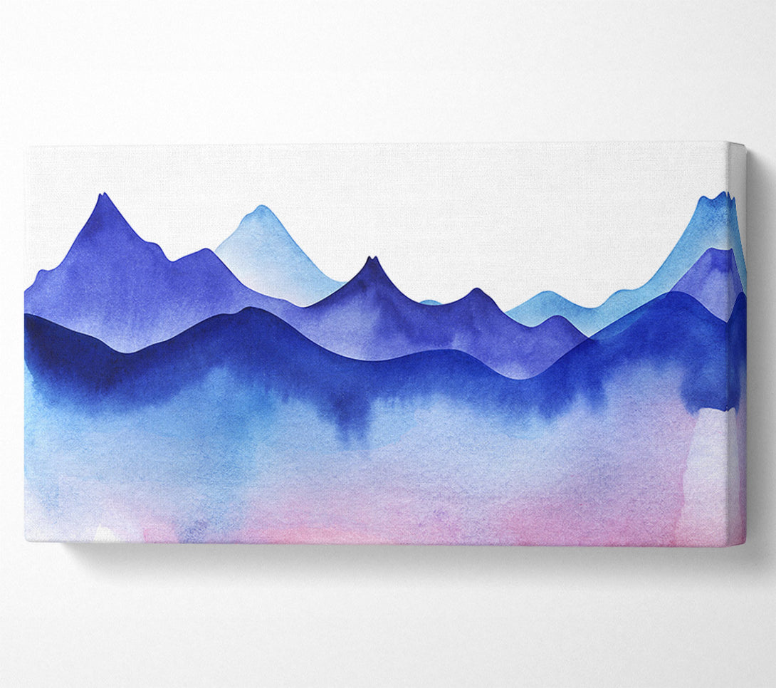  A Canvas Print of The Peak Of Blue Curves Canvas Print