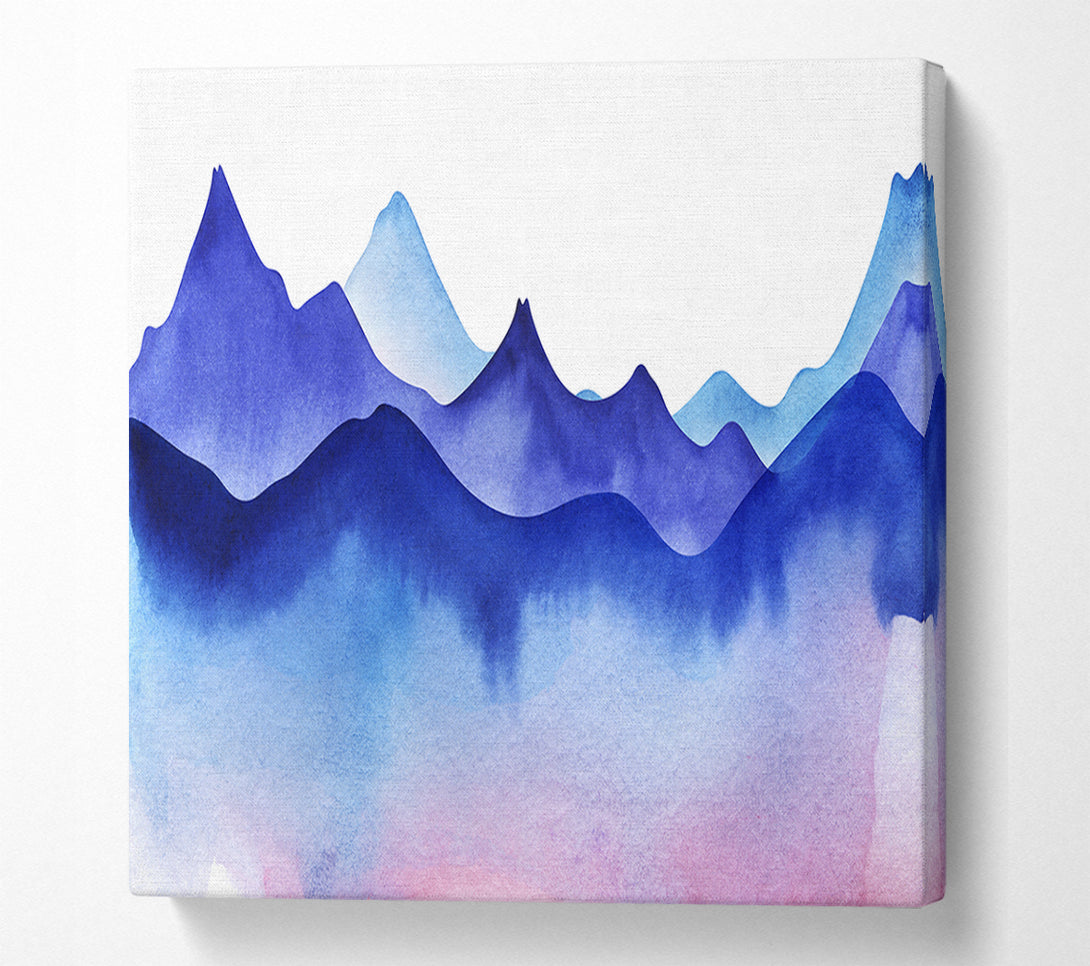  A Canvas Print of The Peak Of Blue Curves Canvas Print