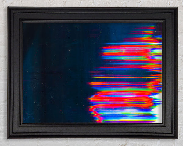 Distorted Movement Red Framed Print