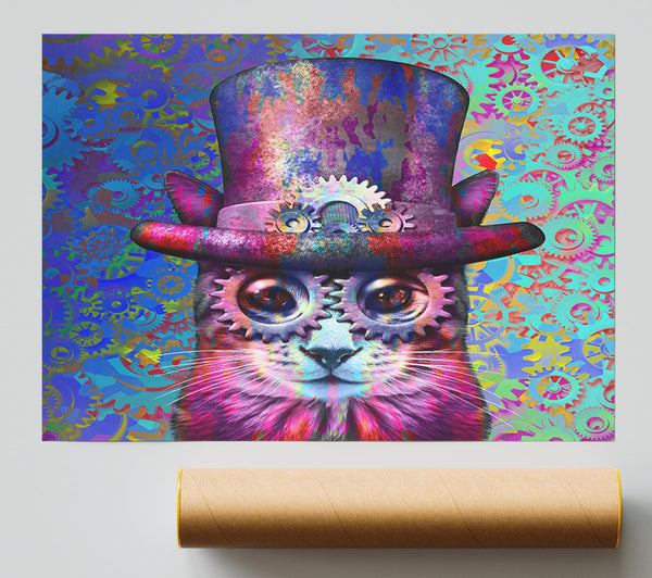 The Top Hat Cat Poster