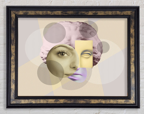 The Creepy Face Framed Print