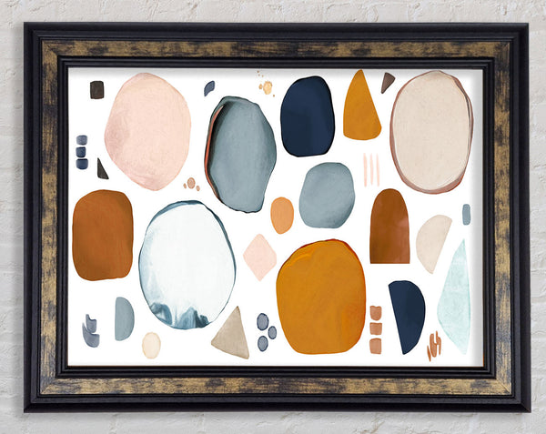 The Abstract Shape Collage Framed Print