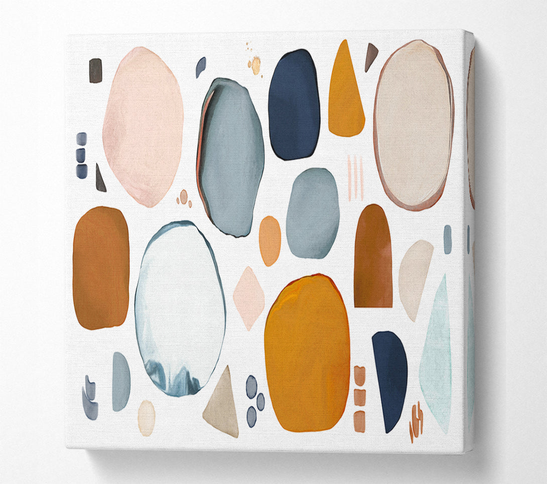  A Canvas Print of The Abstract Shape Collage Canvas Wall Art
