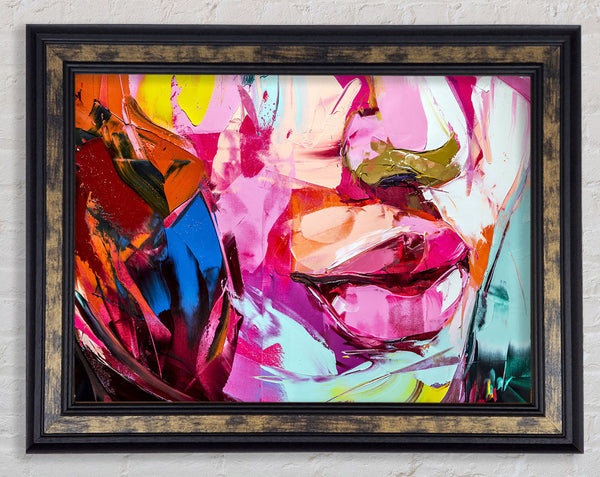 The Lips Of Colour Framed Print