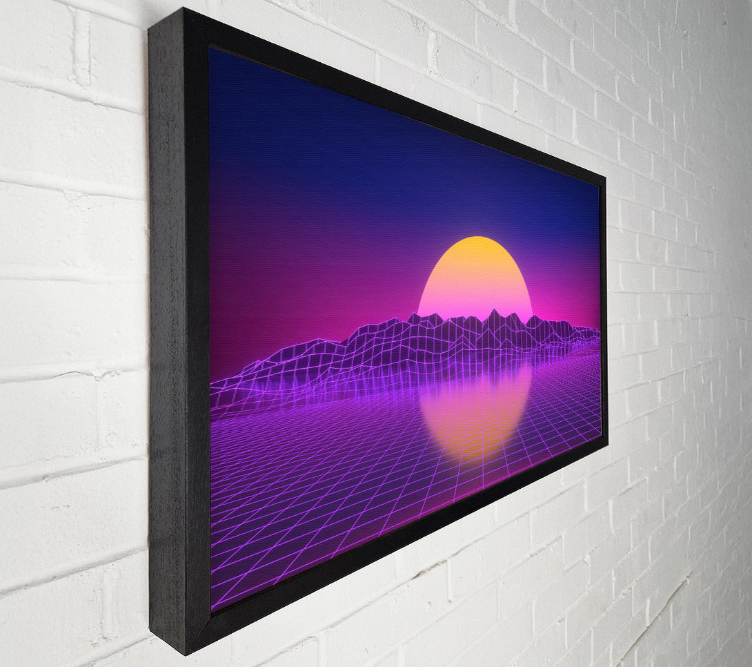  A Canvas Print of The Sun Retro Canvas Print