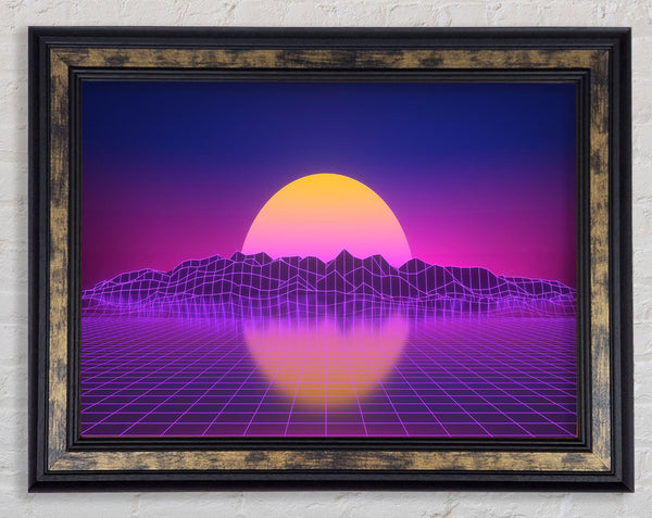 The Sun Retro Framed Print