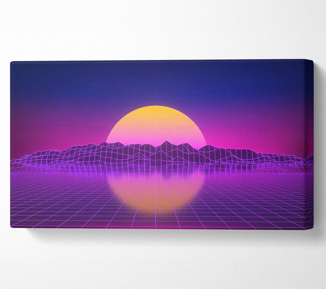  A Canvas Print of The Sun Retro Canvas Print