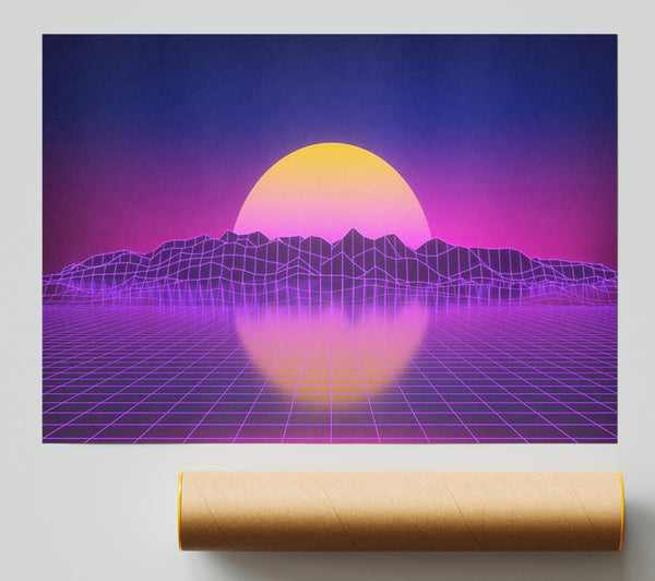 The Sun Retro Print