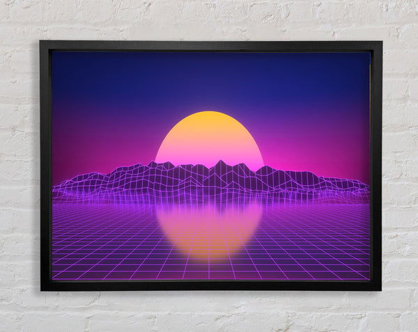 The Sun Retro Framed Print
