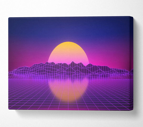  A Canvas Print of The Sun Retro Canvas Print
