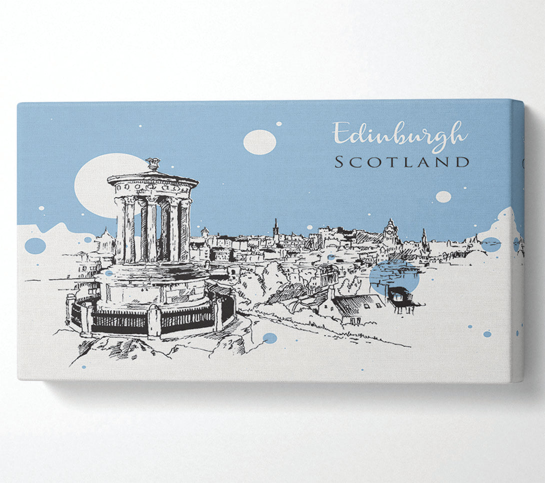 A Canvas Print of Scotland In Ink Canvas Print