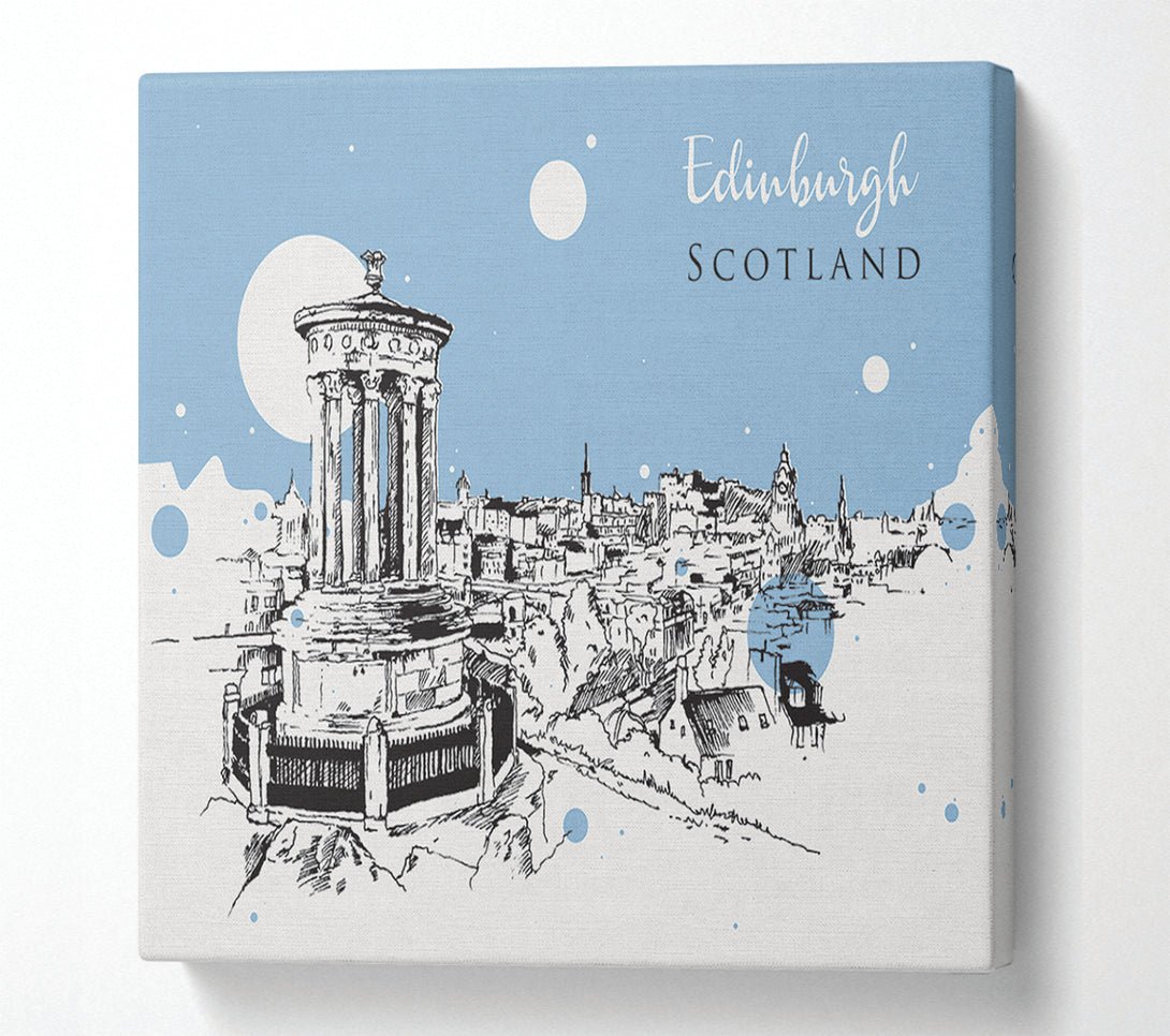  A Canvas Print of Scotland In Ink Canvas Print