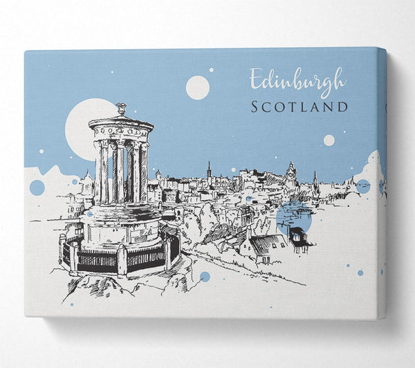  A Canvas Print of Scotland In Ink Canvas Print