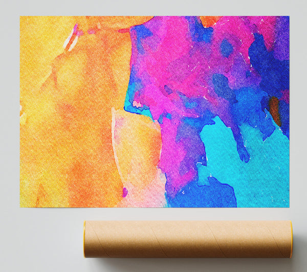 Colour Paint Dabs Print