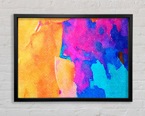 Colour Paint Dabs Framed Print