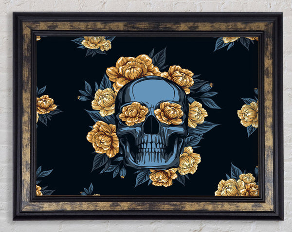 The Skull Flowers Tribute Framed Print