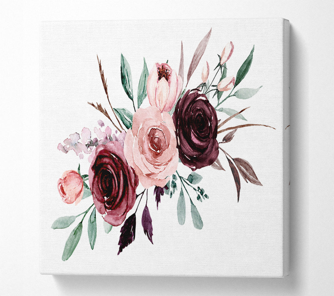  A Canvas Print of Trio Of Lovely Roses Canvas Art