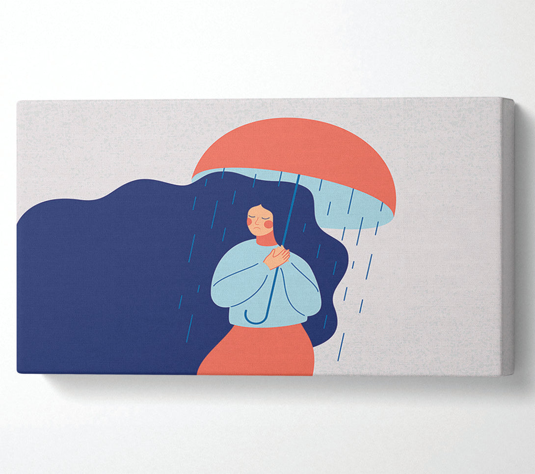  A Canvas Print of Raining On The Woman Canvas Art