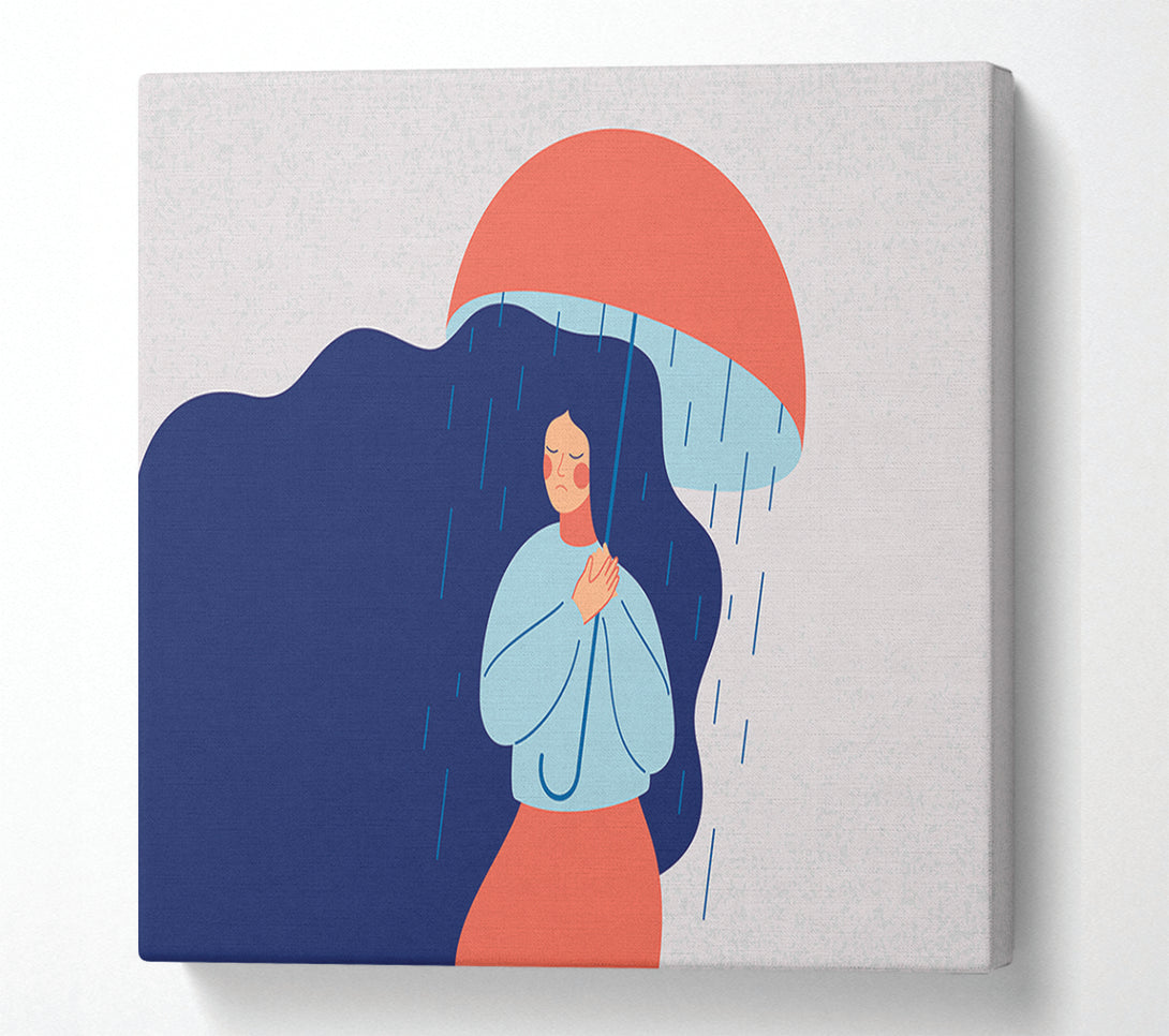  A Canvas Print of Raining On The Woman Canvas Art