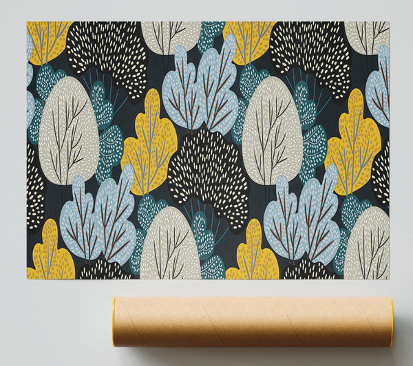 Trees Of Pattern And Colour Poster