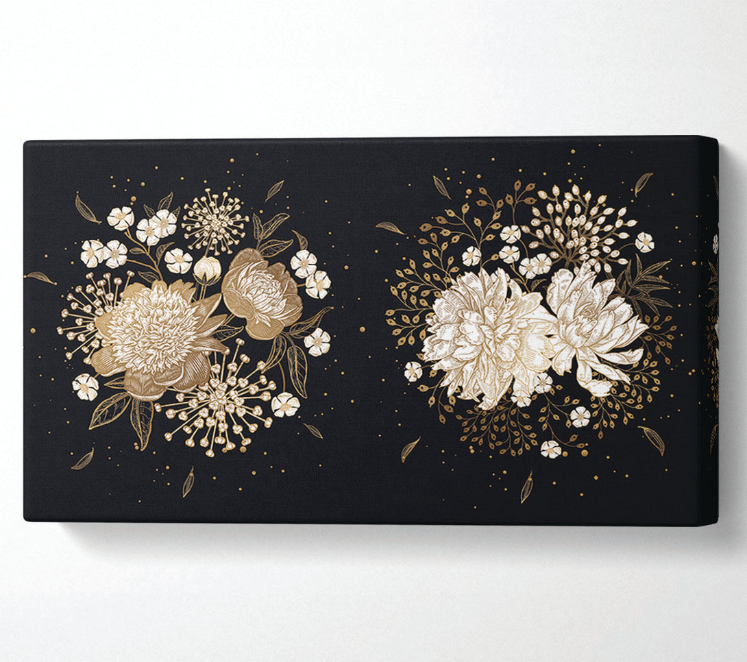  A Canvas Print of Two Clusters Of Flowers Canvas Wall Art