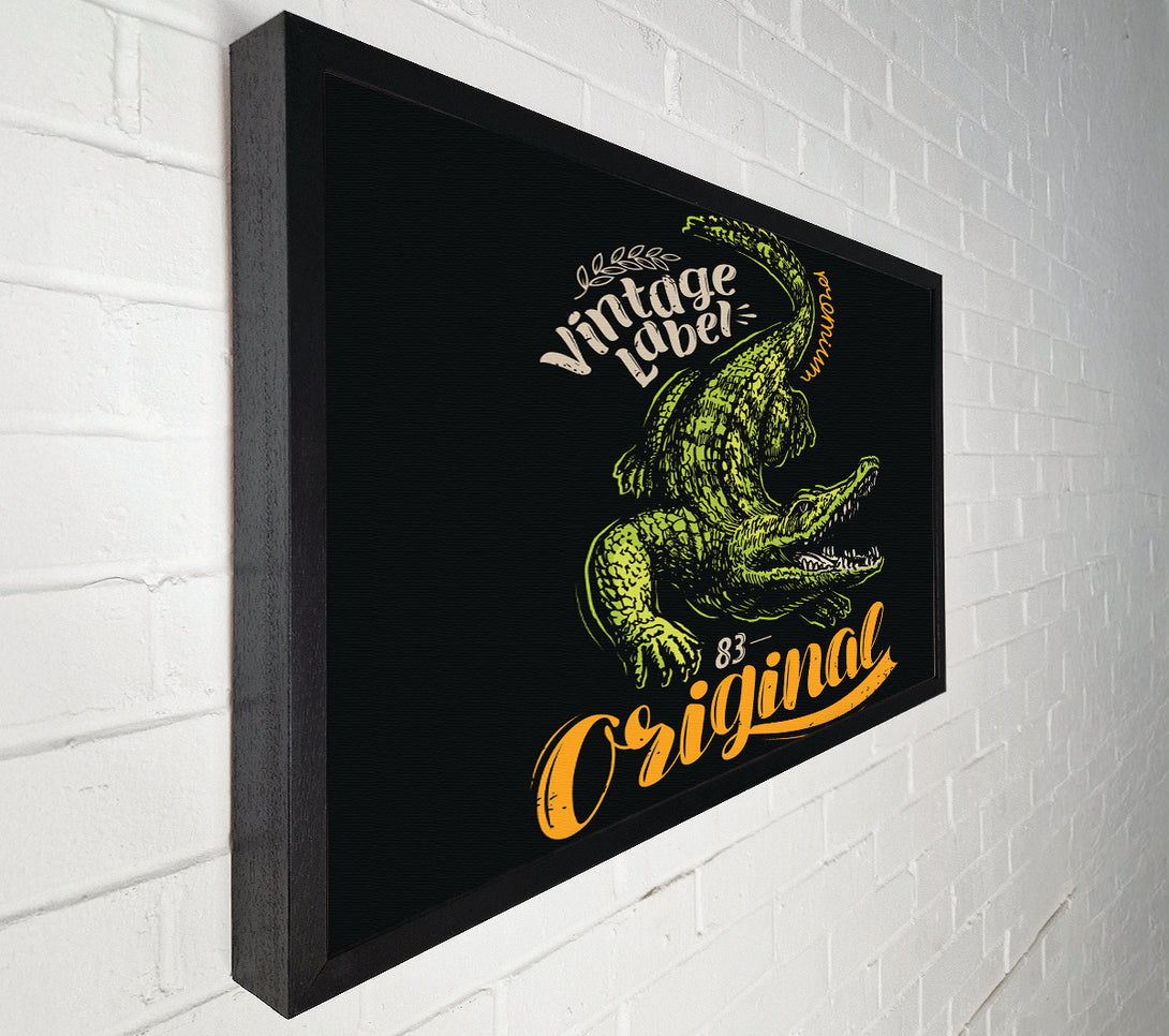  A Canvas Print of Vintage Label Croc Canvas Art