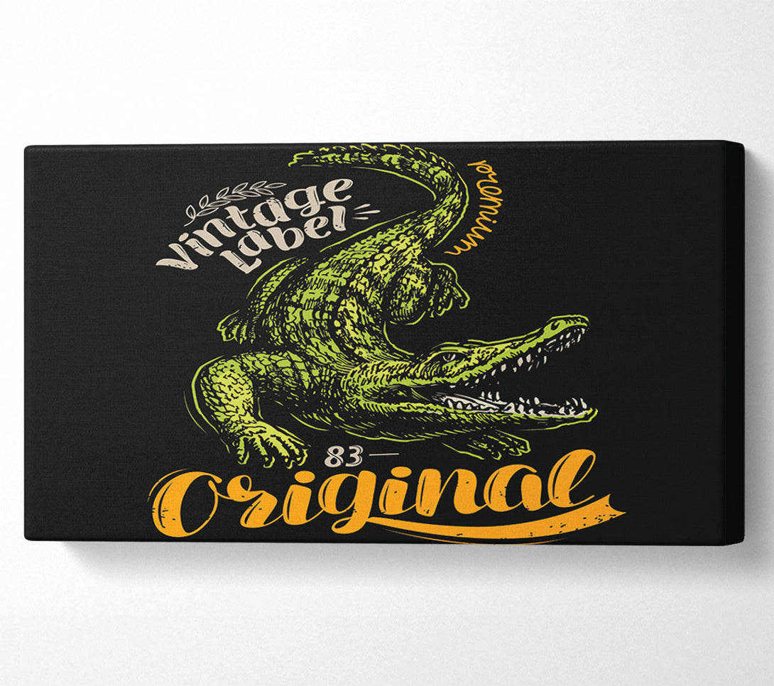  A Canvas Print of Vintage Label Croc Canvas Art