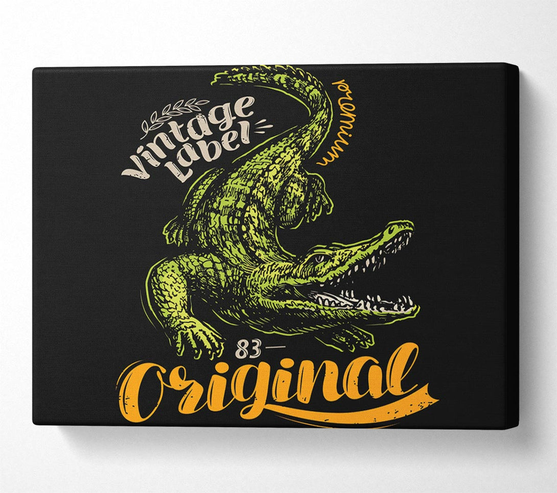  A Canvas Print of Vintage Label Croc Canvas Art