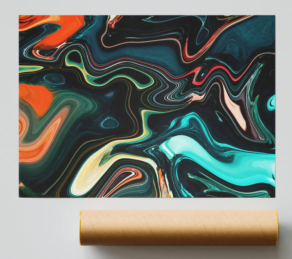 Liquid Metal Vivid Melt Giclee Print