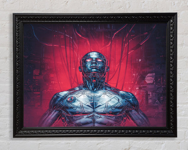 Cyborg Recharge Framed Print