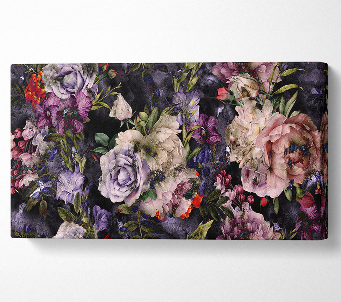  A Canvas Print of Rose Petal Cluster Canvas Print