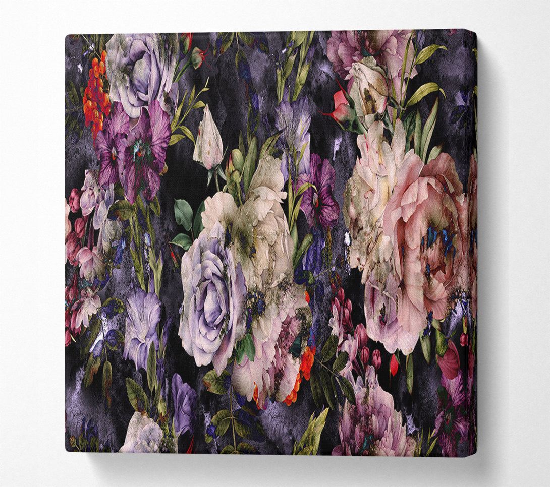  A Canvas Print of Rose Petal Cluster Canvas Print