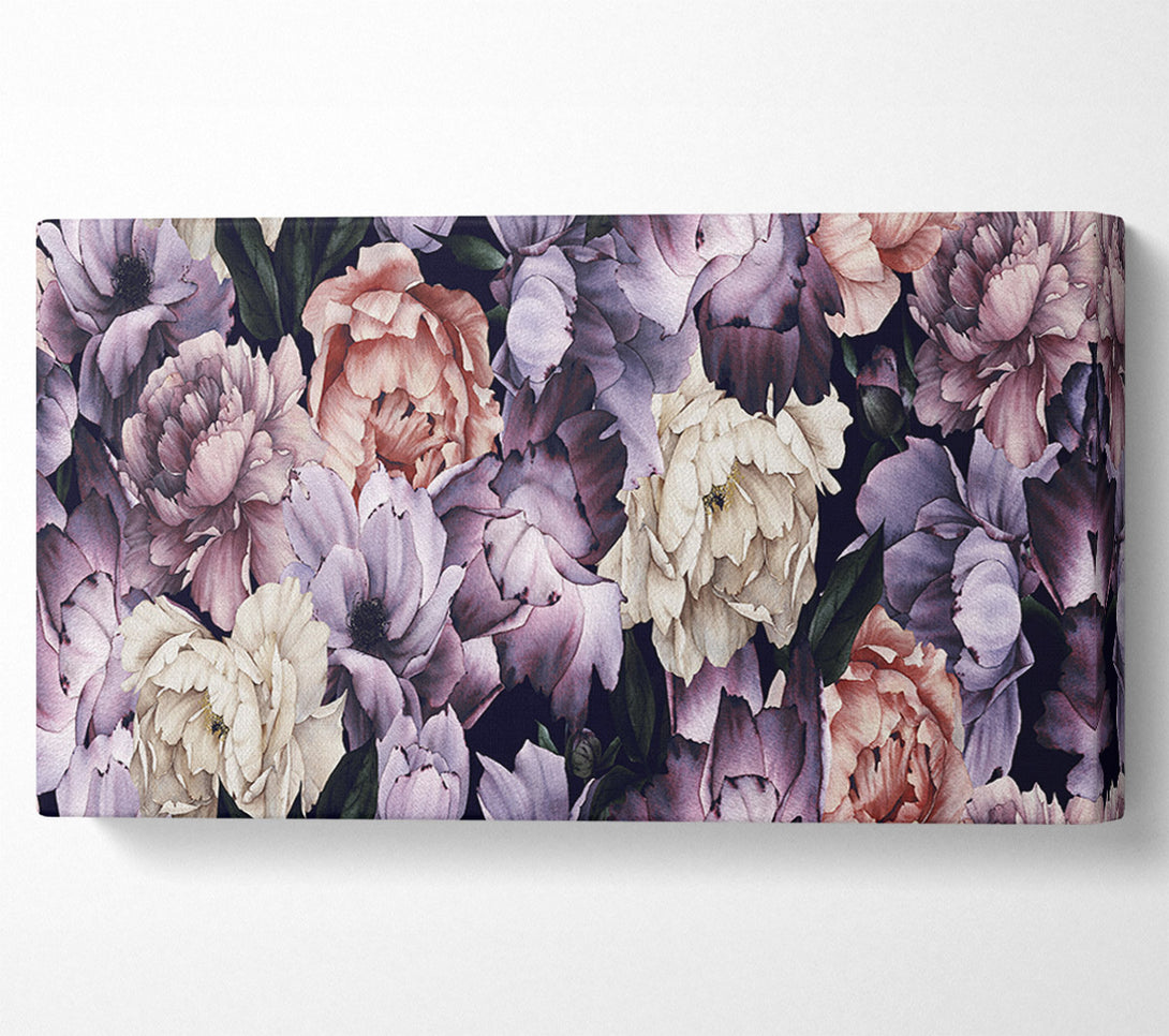  A Canvas Print of Carnation Petal Cluster Canvas Wall Art