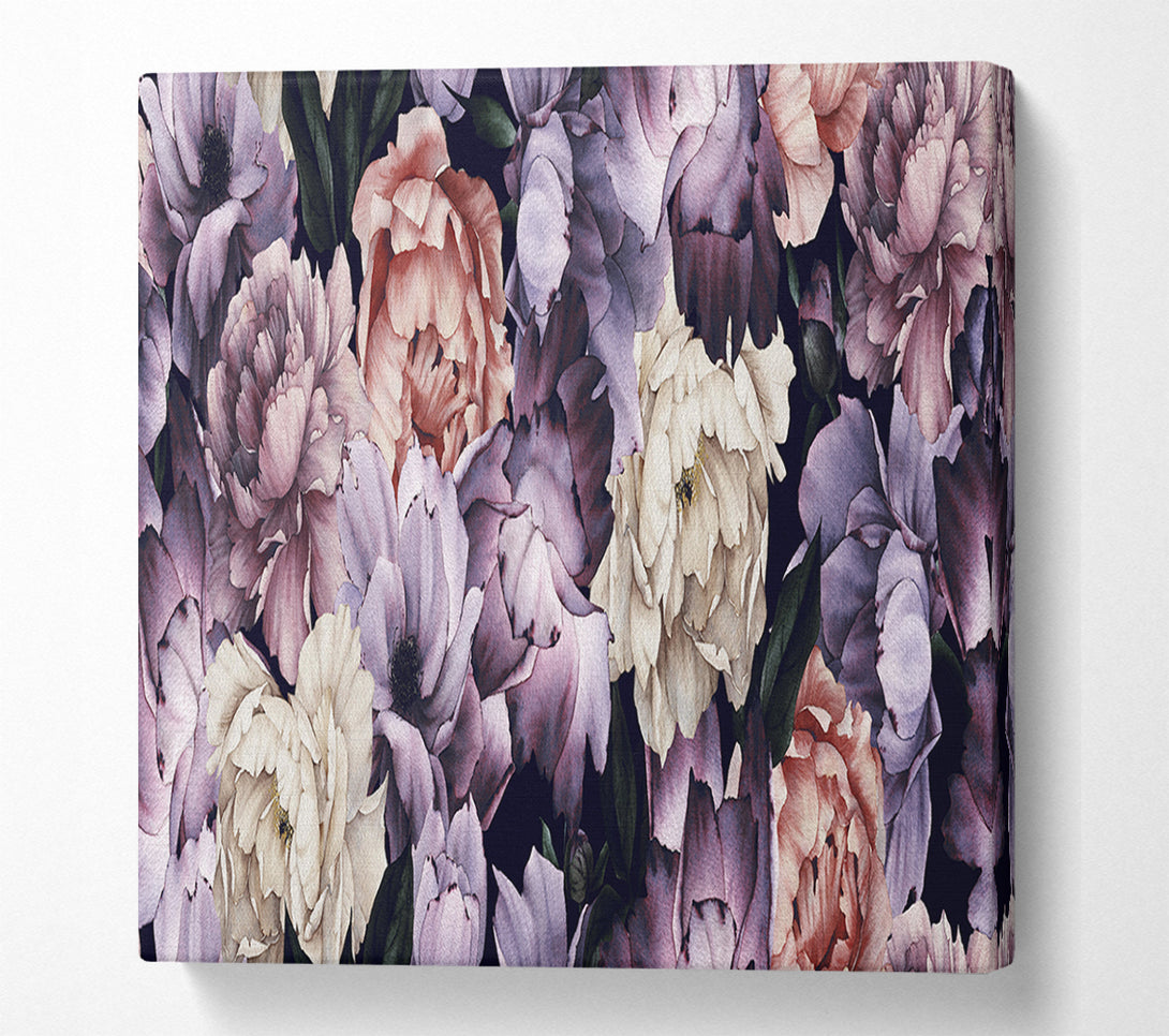  A Canvas Print of Carnation Petal Cluster Canvas Wall Art