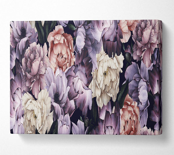  A Canvas Print of Carnation Petal Cluster Canvas Wall Art