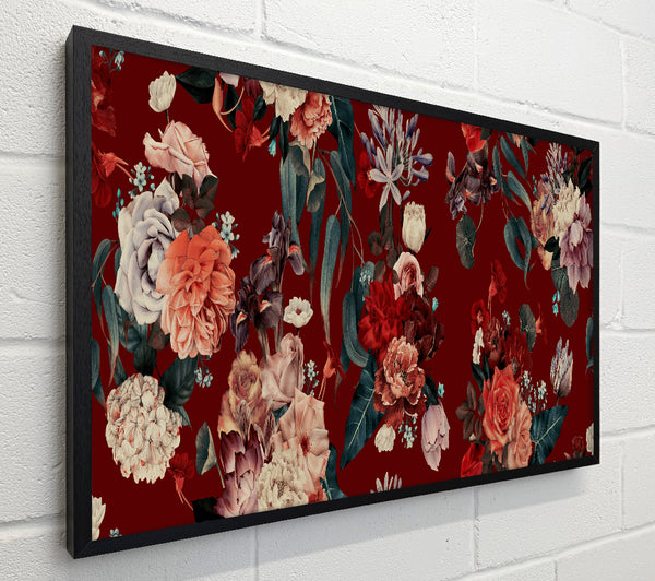 Flowers On Red