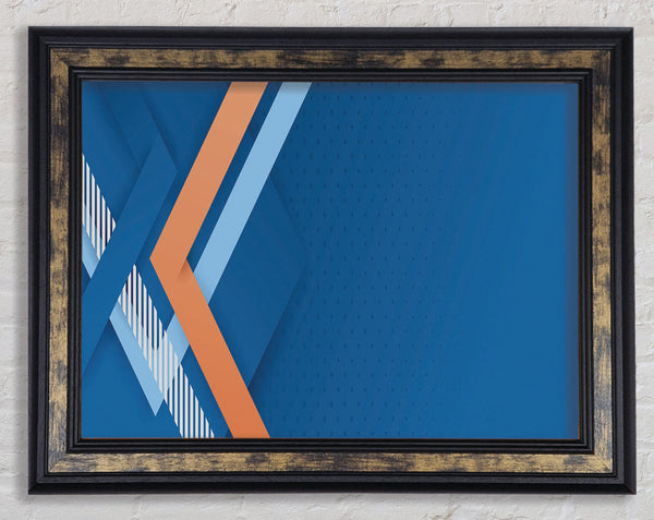 Modern Orange Direction Framed Print