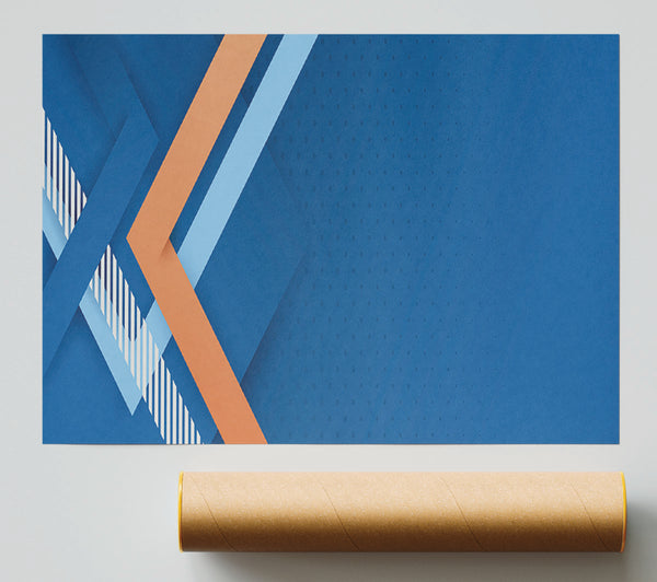 Modern Orange Direction Giclee Print