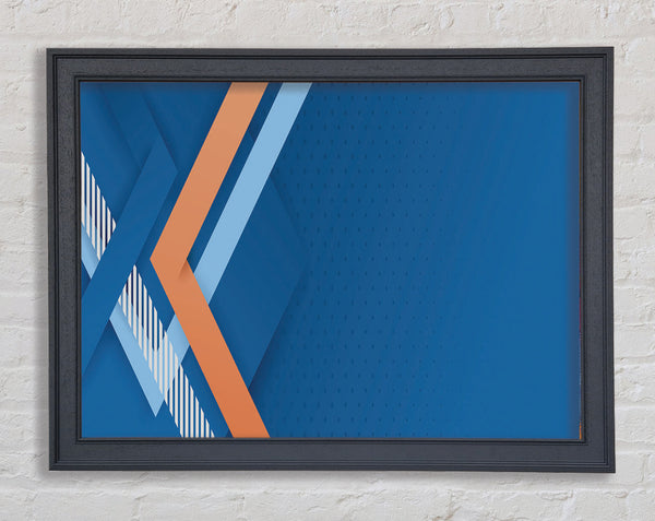 Modern Orange Direction Framed Print
