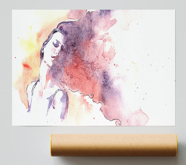 Watercolour Woman Flow Giclee Print
