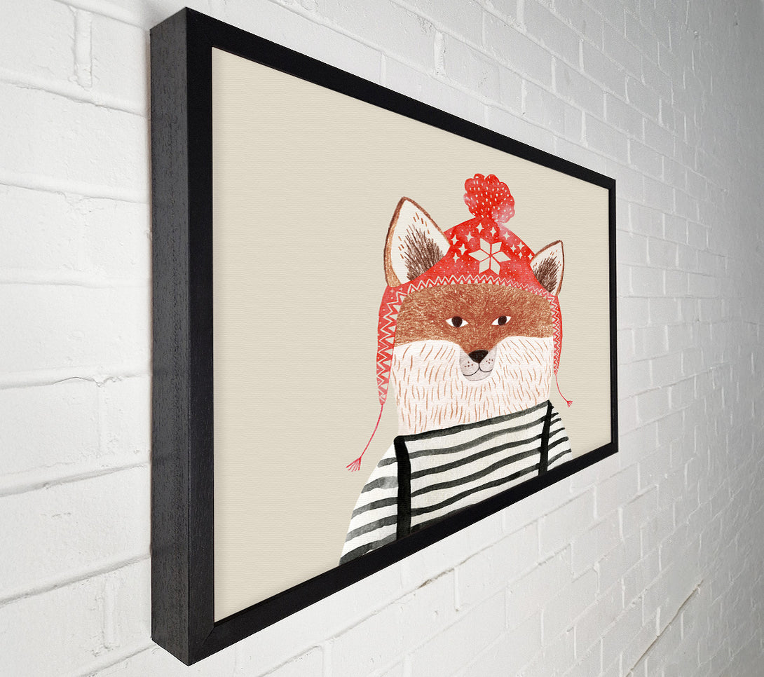  A Canvas Print of The Fox In A Hat Canvas Print