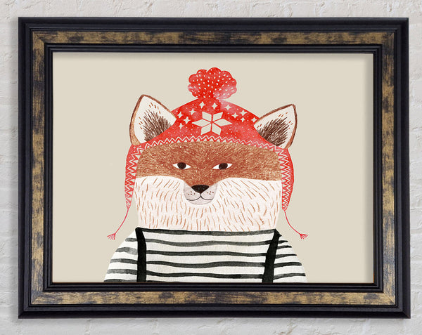 The Fox In A Hat Framed Print