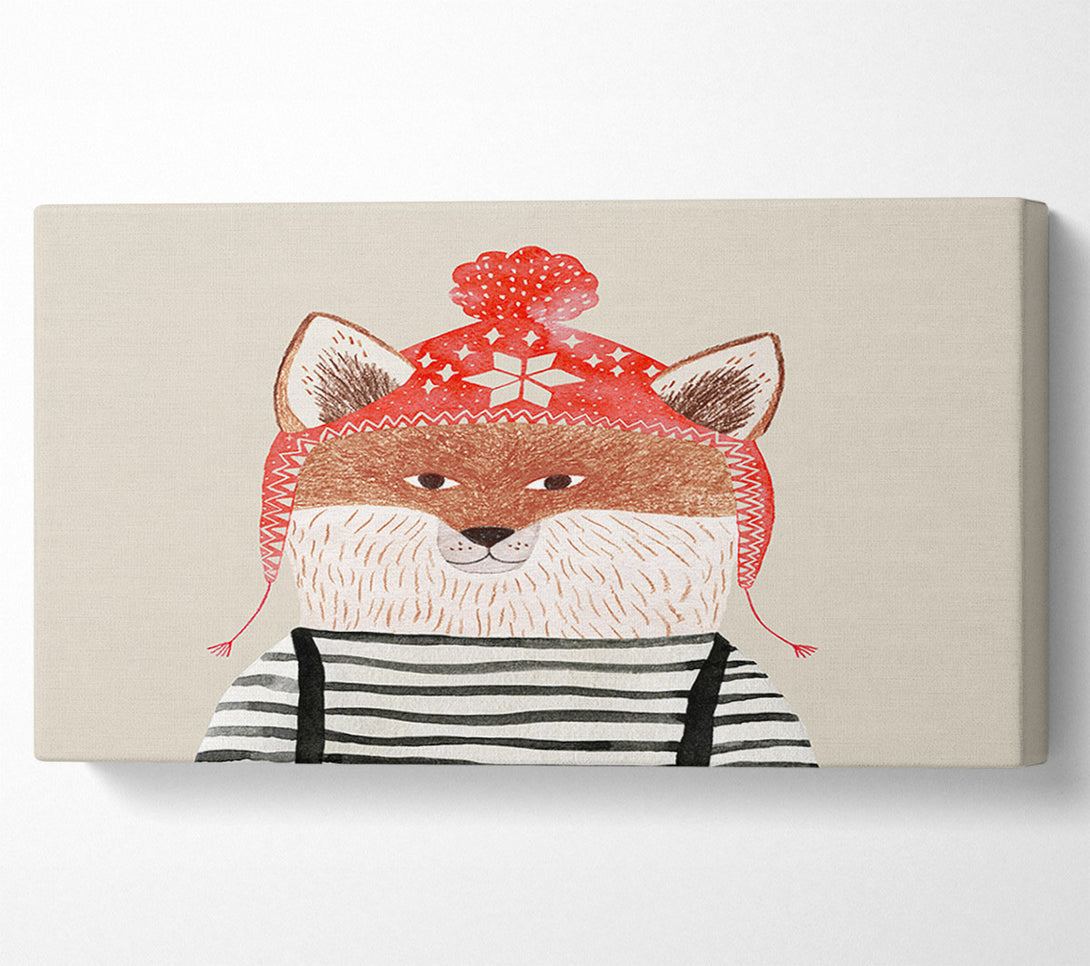  A Canvas Print of The Fox In A Hat Canvas Print