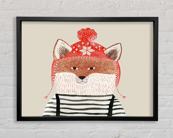 The Fox In A Hat Framed Print