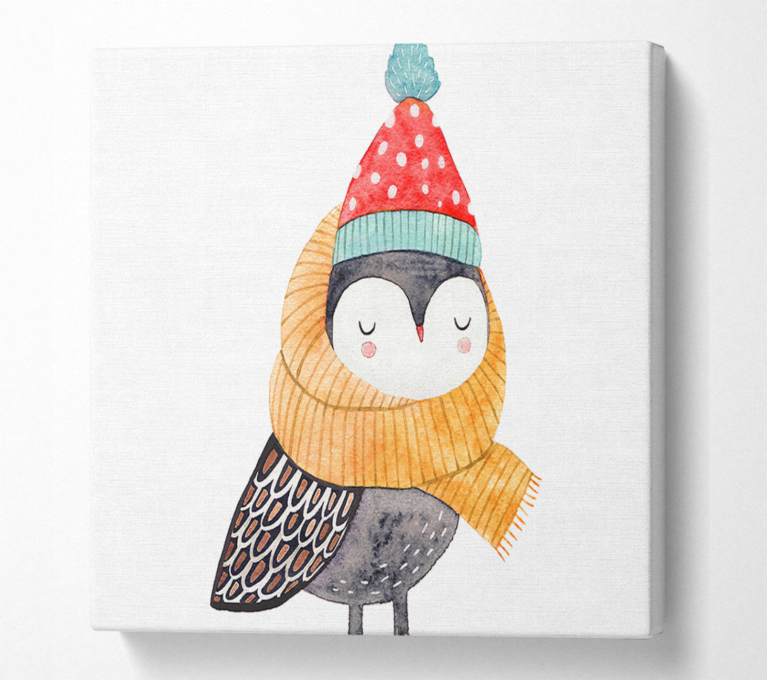  A Canvas Print of Ready For Winter Bird Canvas Print