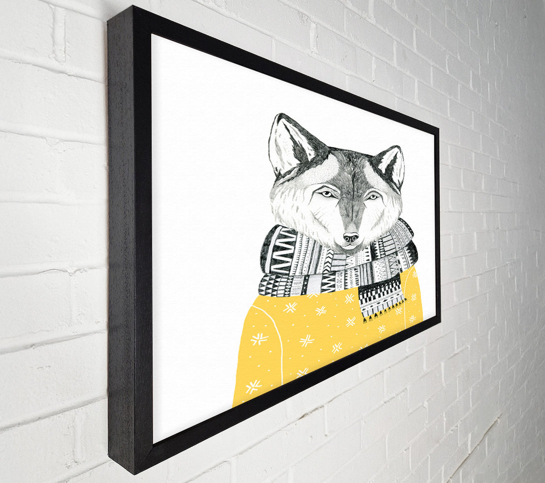  A Canvas Print of Ready For Winter Fox Canvas Art