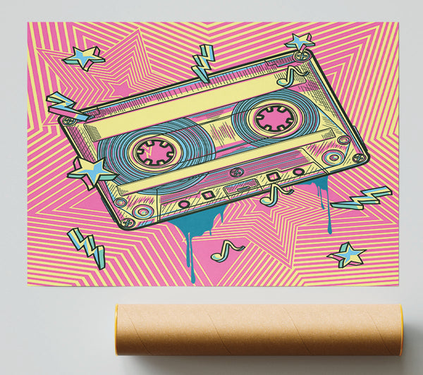 Cassette Tape Jungle Print