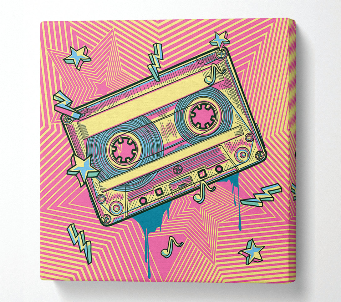  A Canvas Print of Cassette Tape Jungle Canvas Wall Art